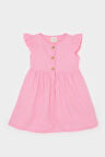 DeFacto Kız Bebek Basic Düz Kısa Kollu Flamlı Poplin Elbise Z7402A225SMPN167