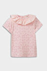 DeFacto Kız Bebek Çiçekli Fitilli Kaşkorse Kısa Kollu Tişört E2962A525SMPN127