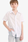 Erkek Çocuk Okula Dönüş Regular Fit Polo Yaka Pamuklu Kısa Kollu Gömlek
