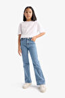 DeFacto Kız Çocuk Flare Fit İspanyol Paça Jean Pantolon D7096A825SMNM39