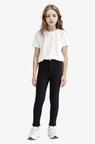 DeFacto Skinny Fit Dar Paça Jean Pantolon Kız Çocuk E5875A825AUBK27