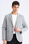 DeFacto Slim Fit Dar Kesim Astarlı Blazer Ceket W9254AZ25SPGR377