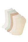 DeFacto Kadın 5'li Pamuklu Patik Çorap E2128AXNSKR1