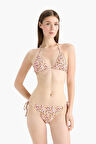 DeFacto Regular Fit Çiçekli Bürümcük Bağcıklı Bikini Alt-Fall in Love E2577AX25SMRD194