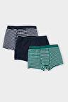 DeFacto Erkek Çocuk Çizgili 3'lü Boxer E9581A825SPNV135