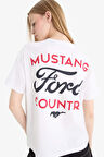 DeFacto Coool Ford Motor Company Oversize Geniş Kalıp Sırt Baskılı Kısa Kollu Tişört F2399AX25SMWT36