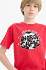 DeFacto Erkek Çocuk Bisiklet Yaka Baskılı Kısa Kollu Tişört F0178A825SMRD282