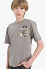 DeFacto Erkek Çocuk Bisiklet Yaka Baskılı Kısa Kollu Tişört F0173A825SMGR67