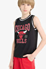 DeFacto Erkek Çocuk NBA Chicago Bulls Bisiklet Yaka Atlet E4846A825HSBK81