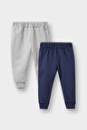 Erkek Bebek 2'li Beli Lastikli Jogger Eşofman Altı