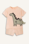 DeFacto Erkek Bebek 2'li Pijama Takımı Kısa Kollu Penye Tişort Esnek Belli Şort E4778A525SMOG577
