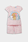 DeFacto Kız Bebek Disney Winnie The Pooh Pijama Takımı Kısa Kollu Penye Üst Beli Lastikli Şort E4650A525HSPN69