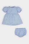 DeFacto Kız Bebek 2'li Takım Çiçekli Kısa Kollu Brode Elbise Külot E8361A525SMBE196