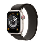 Buff Apple Watch Uyumlu Fabric Loop Kayış 42/44/45mm Black-Orange 