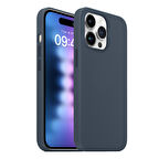 Buff iPhone 15 Pro Max Rubber Fit Kılıf Storm Blue