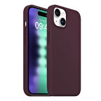 Buff iPhone 15 Plus Rubber Fit Kılıf Wine Red