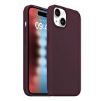 Buff iPhone 15 Rubber Fit Kılıf Wine Red
