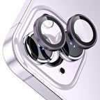Buff iPhone 15 / 15 Plus Kamera Metal Lens Koruyucu Purple