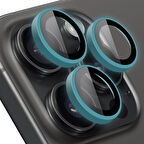 Buff iPhone 15 Pro Max / 15 Pro Neon Metal Lens Koruyucu Sky Blue