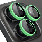Buff iPhone 15 Pro Max / 15 Pro Neon Metal Lens Koruyucu Green