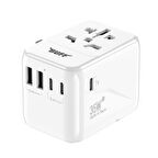 Buff BL80 Universal Seyehat Şarj Adaptörü Çoklu Priz Dönüştürücü White