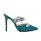 Stiletto Bant Kısmı Taşlı Siyah Ashley