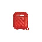 Apple Airpods 1 2 Fiber Carbon Görünümlü Silikon Koruma Kılıfı