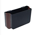 Araç İçin Koltuk Yanı Arkası Katlanabilir Su Geçirmez Çöp Kutusu Siyah