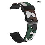 Samsung Gear S3 Gear Watch 3 45mm Kamuflaj TME Kordon Kayış 22mm