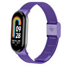 Xiaomi Mi Band 8 Mi Band 9 Uyumlu Paslanmaz Metal Hasır Tokalı Kordon Kayış