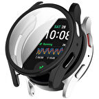 Samsung Galaxy Watch 7 40mm Uyumlu Kasa Ekran Koruyucu 360 Tam Koruma Kılıf Kapak