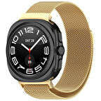 Samsung Galaxy Watch 7 Ultra Uyumlu Metal Hasır Manyetik Kordon Kayış