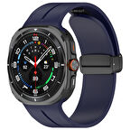 Samsung Galaxy Watch 7 Ultra 47mm Uyumlu Manyetik Mıknatıslı Band Silikon Kordon Kayış