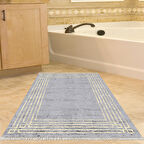 Dekoreko Kaymaz Taban Djt Banyo Halısı Trend Saçaklı Modern M5142