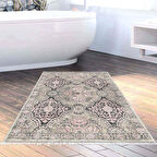 Dekoreko Kaymaz Taban Djt Banyo Halısı Yıldız Deri Saçaklı Modern 659M