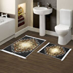 Eko Trend Djt 2 Li Yıkanabilir Kaymaz Taban Banyo Paspas Klozet Takımı 759 Patchwork