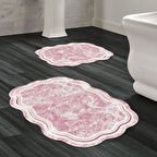 Lazer Kesim Djt 2 Li Yıkanabilir Kaymaz Taban Banyo Paspas Klozet Takımı 203 Figürlü