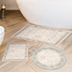 Eko Trend Djt 3 Lü Yıkanabilir Kaymaz Taban Banyo Paspas Seti 1376 Klasik