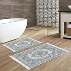 Eko Trend Djt 2 Li Yıkanabilir Kaymaz Taban Banyo Paspas Klozet Takımı 747 Klasik