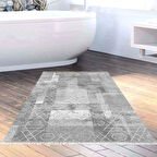 Dekoreko Kaymaz Taban Djt Banyo Halısı Star Pamuk Saçaklı İskandinav F5132