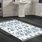 Dekoreko Kaymaz Taban Djt Banyo Halısı Star Pamuk Saçaklı İskandinav F5136