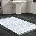 Dekoreko Kaymaz Taban Djt Banyo Halısı Star Pamuk Saçaklı Modern 757