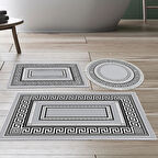 Eko Trend Djt 3 Lü Yıkanabilir Kaymaz Taban Banyo Paspas Seti 651M Modern