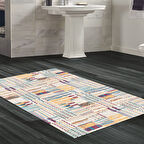 Dekoreko Kaymaz Taban Djt Banyo Halısı Yıldız Deri Modern 1937