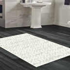 Dekoreko Kaymaz Taban Djt Banyo Halısı Yıldız Deri Modern 757