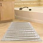 Dekoreko Kaymaz Taban Djt Banyo Halısı Yıldız Deri Modern M5045