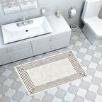 Dekoreko Kaymaz Taban Djt Banyo Halısı Yıldız Deri Modern M5142