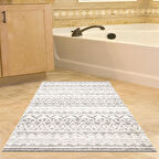 Dekoreko Kaymaz Taban Djt Banyo Halısı Star Pamuk İskandinav F5078