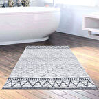 Dekoreko Kaymaz Taban Djt Banyo Halısı Star Pamuk İskandinav F5081