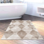 Dekoreko Kaymaz Taban Djt Banyo Halısı Star Pamuk İskandinav F5131